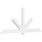 Ekena Millwork Kennewick Architectural Grade PVC Gable Bracket, 108"W x 45"H x 2"D x 6"F, 10/12 Pitch GBP108X45X0206KEN00 - alternate 1